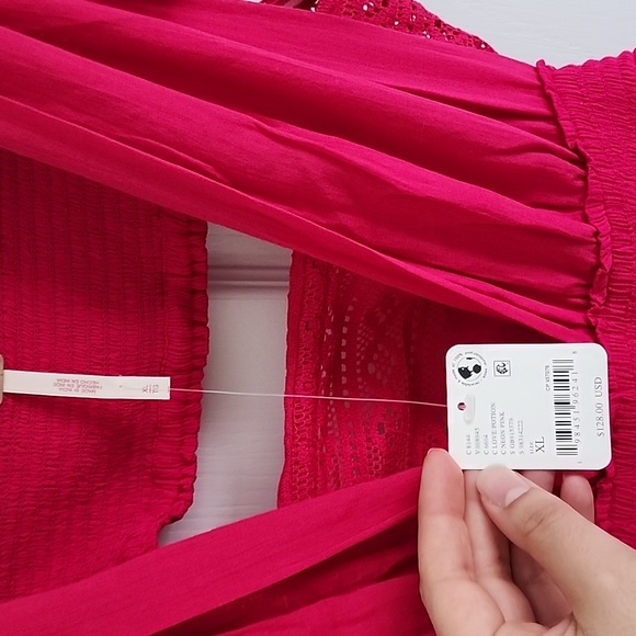 🆕 FREE PEOPLE Santa Maria Maxi XL Love Potion bright pink - Picture 14 of 16